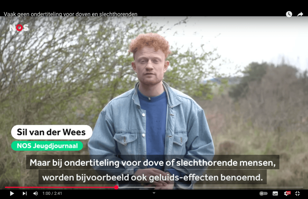 Thumbnail van de video: Vaak geen ondertiteling voor doven en slechthorenden